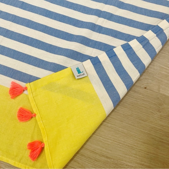 Brand New WETCAT Summer Stripe Tassel Turkish Towel 39” X 67” - Picture 5 of 6